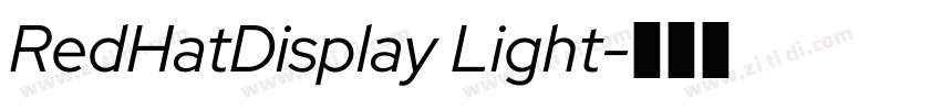 RedHatDisplay Light字体转换